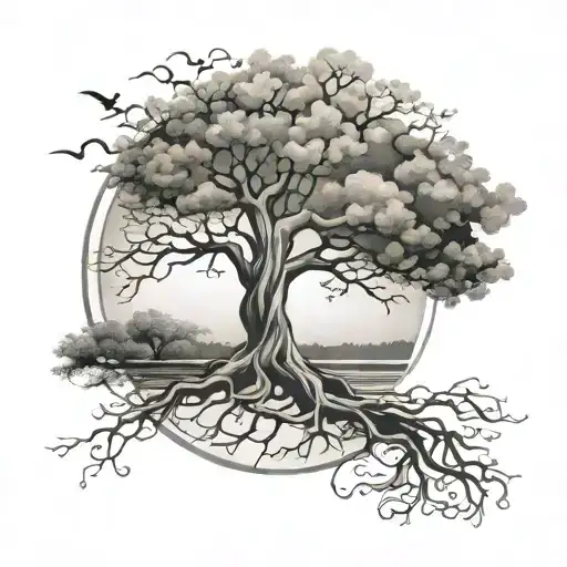 Mental Health Tattoo Combine With Life Tree