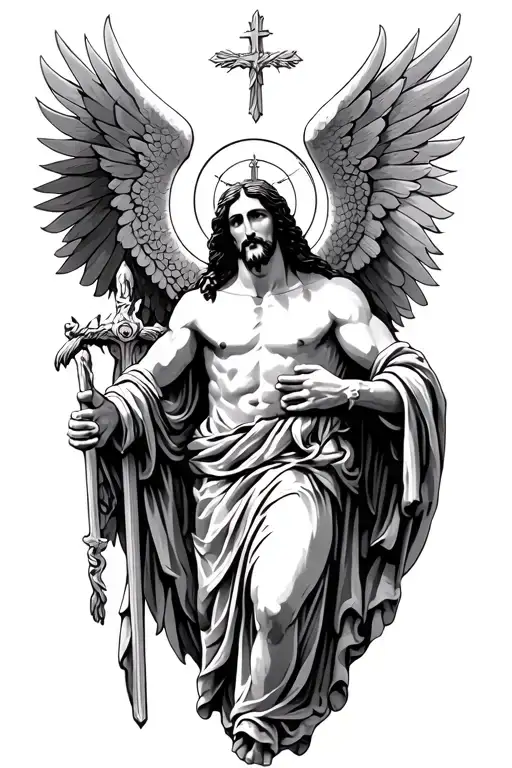 Jesus And Saint Michael