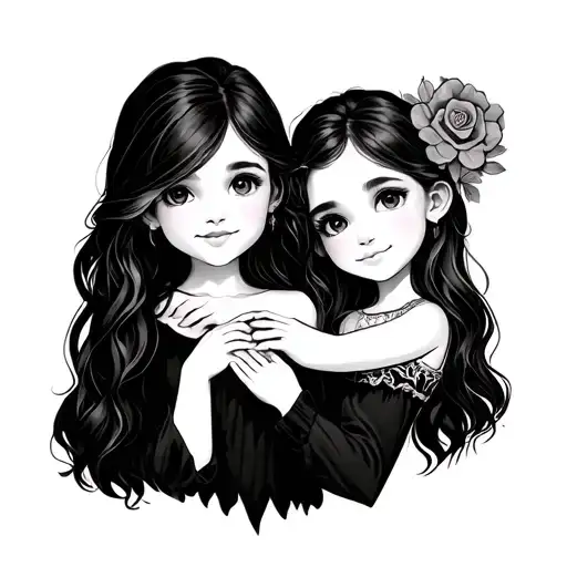 Daughter Holding Hands Picking