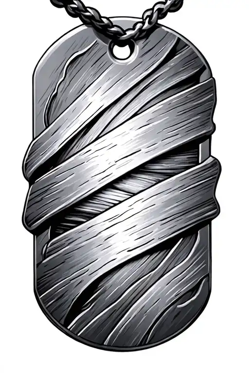 Dog Tag Wrapped Around 12