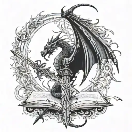 Dragon Book Anduril Sword Embedded