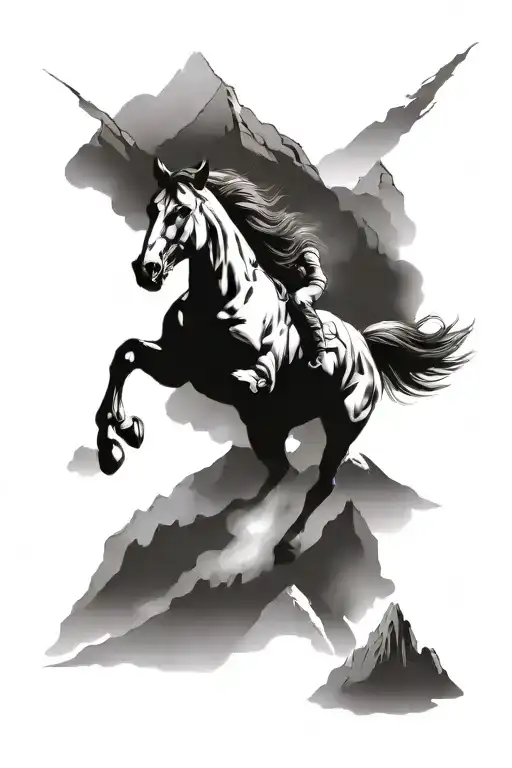 A Ford Mustang Speeding Through A Mountainous Landscape