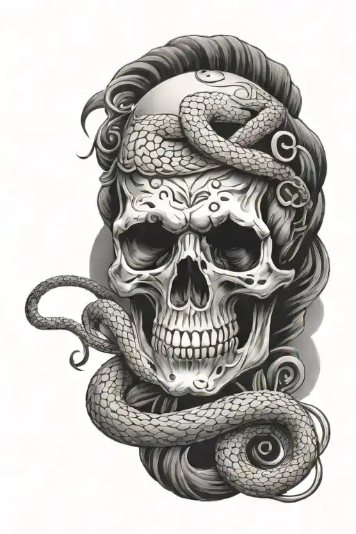 Skull And Snake
