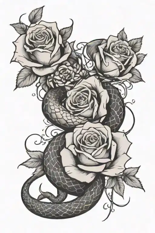Roses And A Snake Masculine