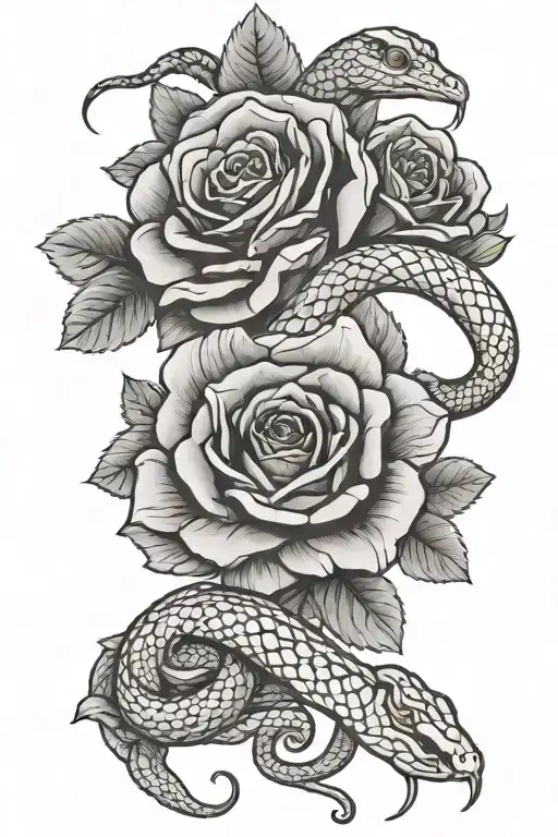 Roses And A Snake Masculine