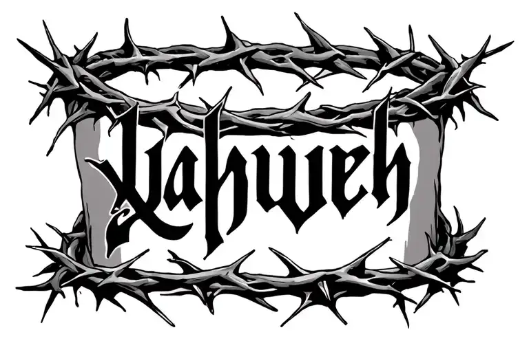 Crown Of Thorns With Yahweh Written