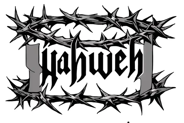 Crown Of Thorns With Yahweh Written
