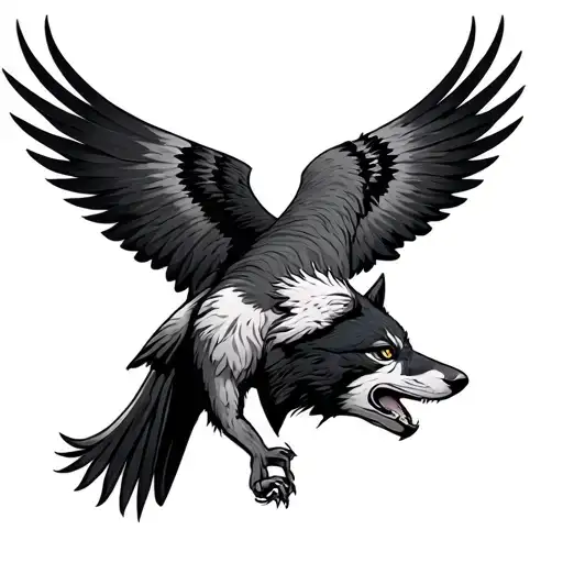 Wolf And Hawk