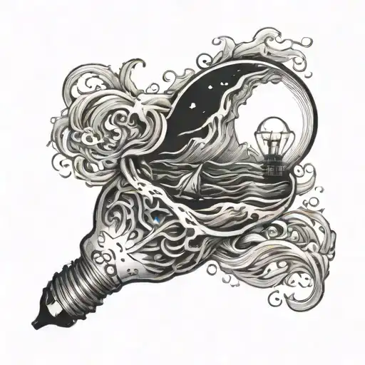 Ocean And Lightbulb