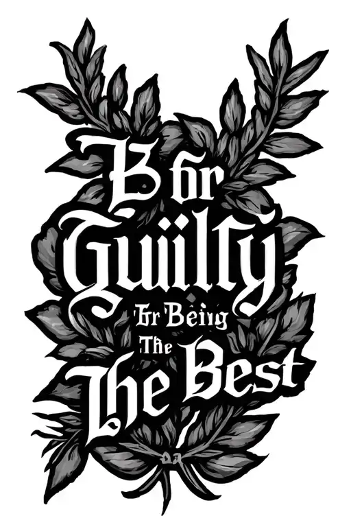 Sentence Guilty For Being The Best With Laurel Wreath