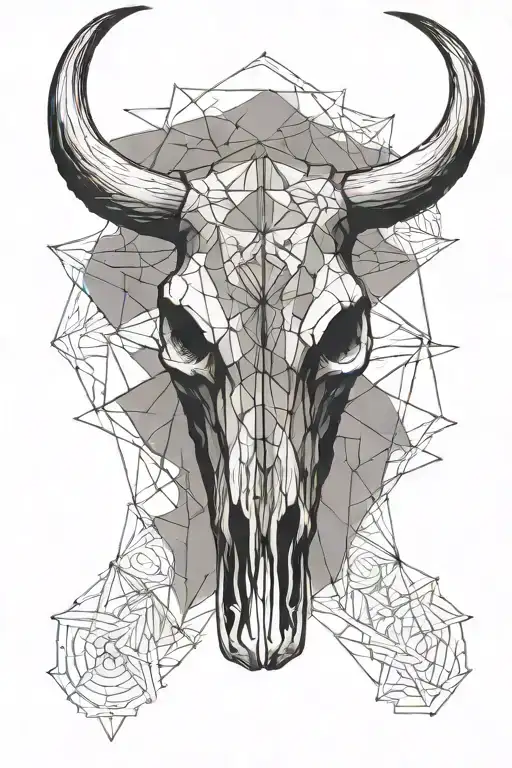 Geometric Bull Skull