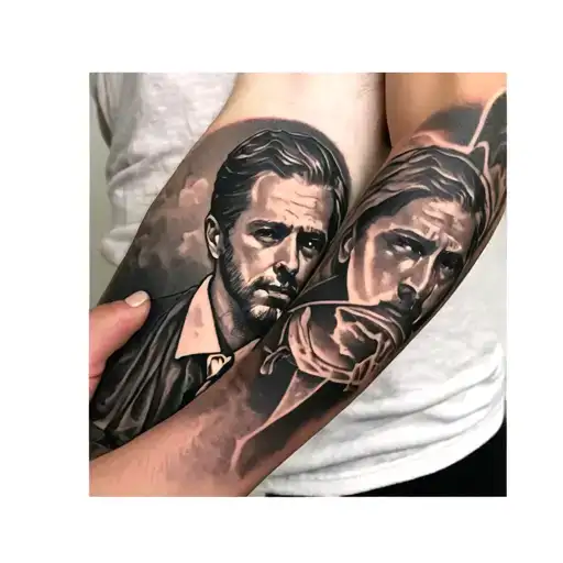 Full Forearm Tattoo Mourning A Father