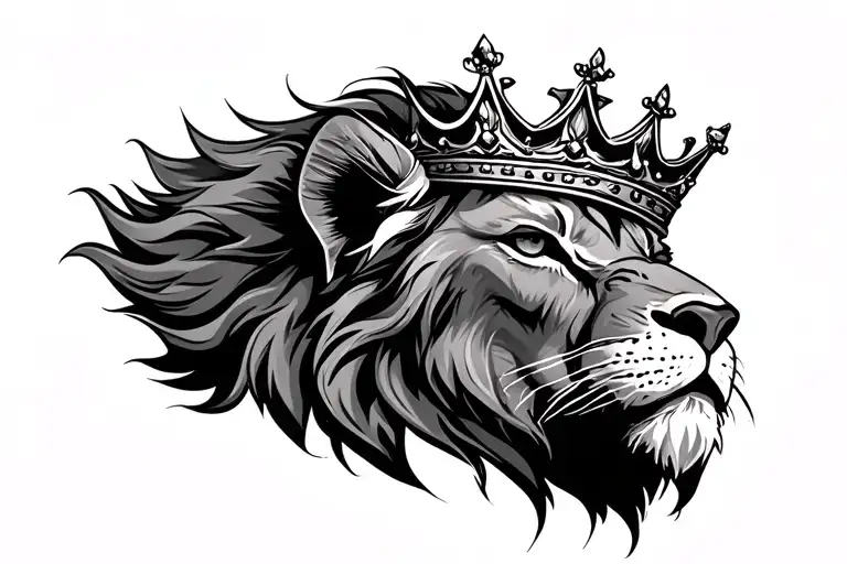 Lion Wearing A Crown