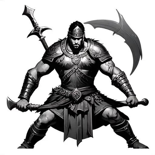 Gladiator Warrior Wielding