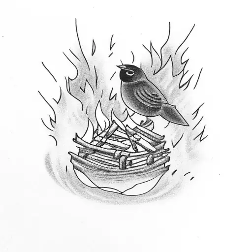Bonfire With A Bird