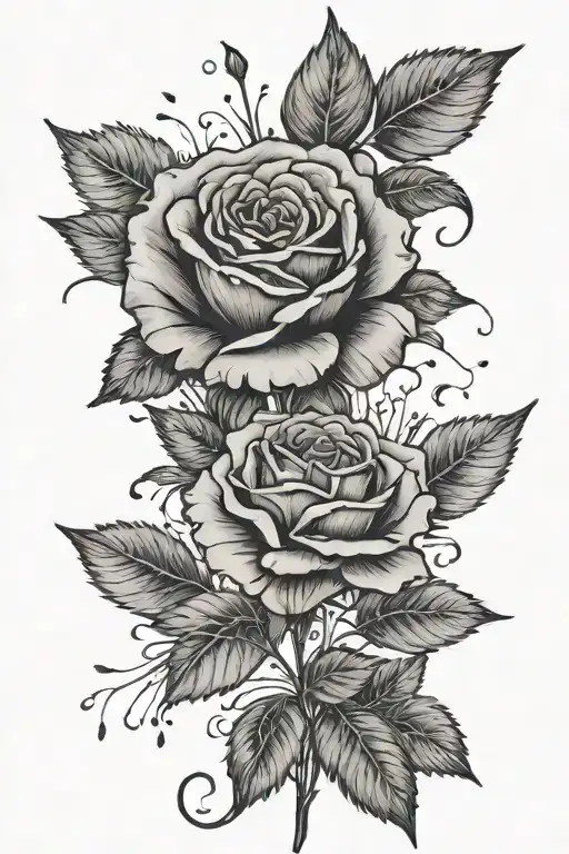 Rose And Dandelion Flower