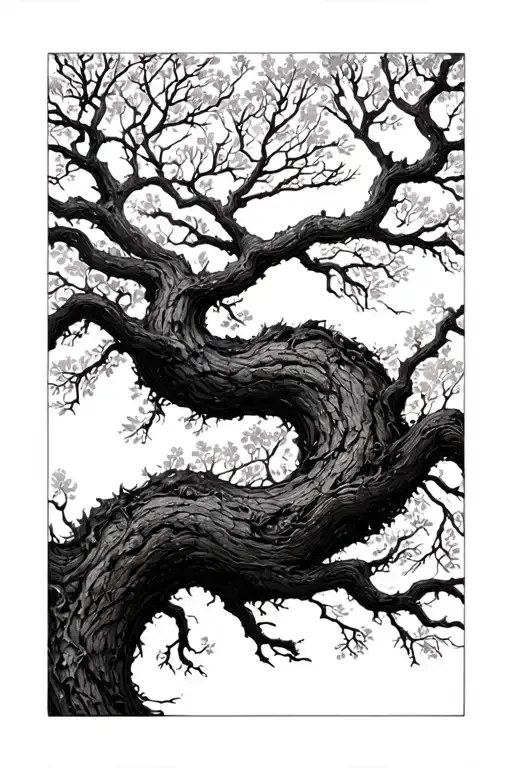 Tree Branches Intertwined