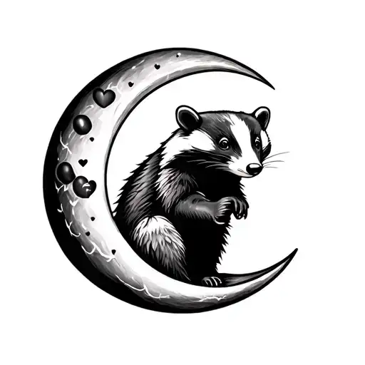 Tattoo Badger Love You To The Moon And Back