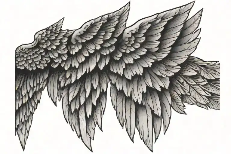 Wing Tattoo For Forearm