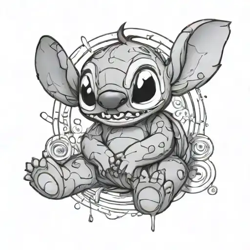 Stitch Holding Anxiety From Inside Out 2