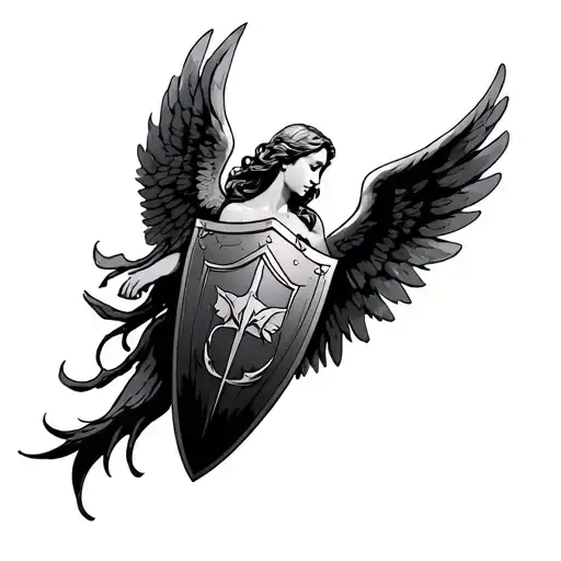 Angel With Shield