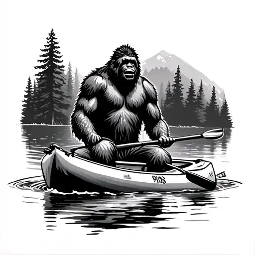 Bigfoot Rafting On A Kayak
