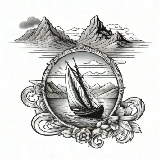 Boat And Irish Mountains