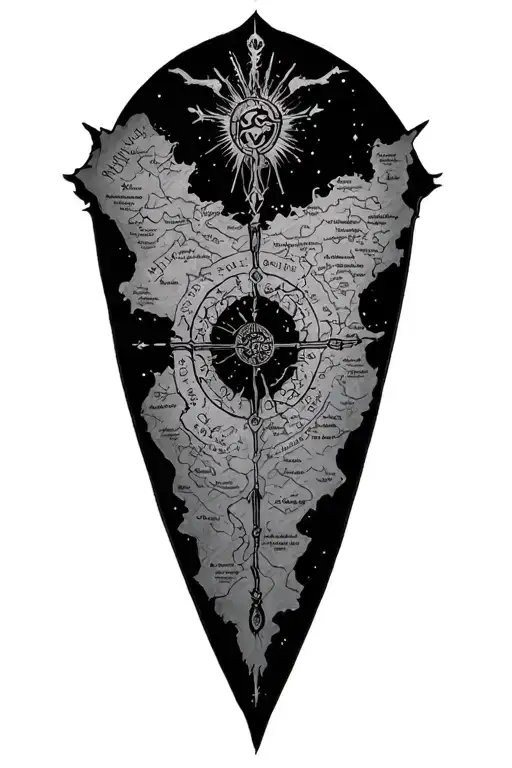 The Marauders Map Tattoo Design