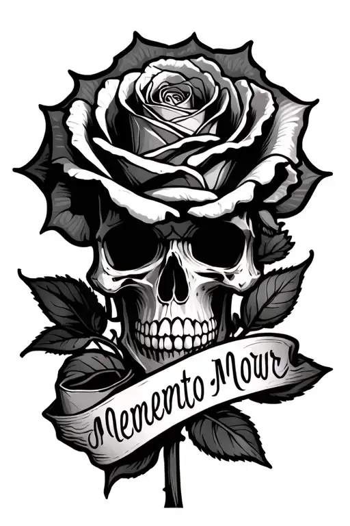 Half Dead Rose And Memento Mori Text