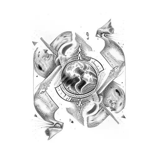 Earth Fire Water And Air As Playing Cards