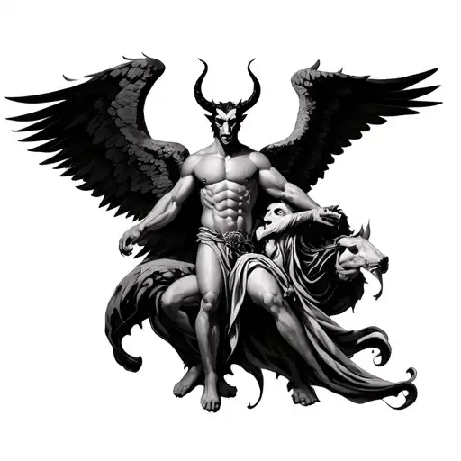 Arch Angel Michael And Devil