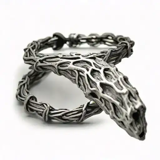 Dry Twig Bracelet Tattoo On A Male Arm Just Above The Wrist Towards The Elbow