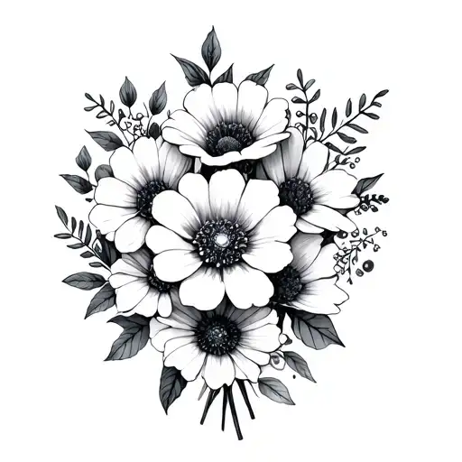 December And May Birth Flower Bouquet