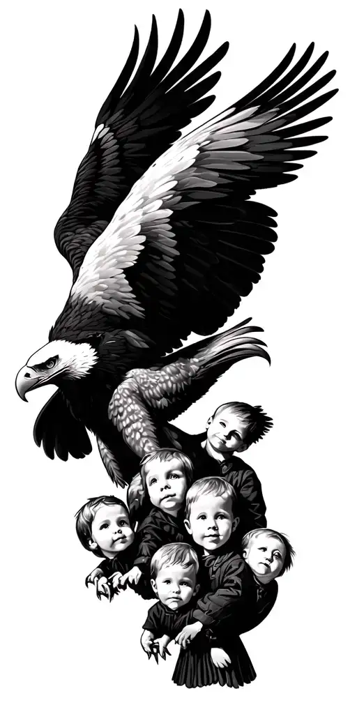 Eagle With 4 Children Dates