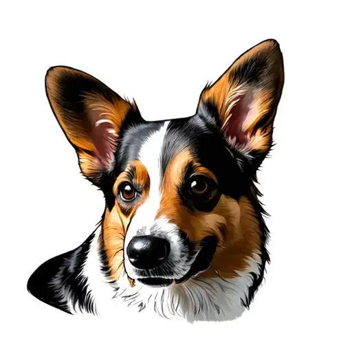 Corgi Dog Face