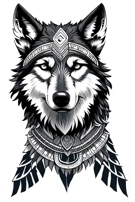 Taj Mahal Wolf Aztec