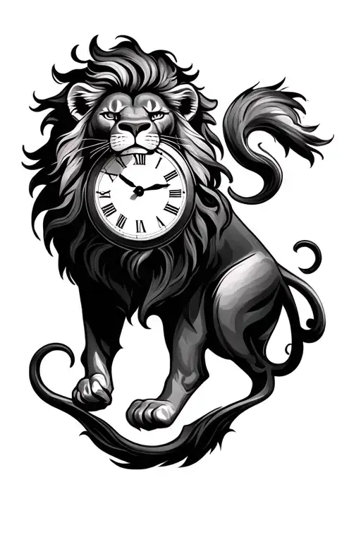 Lion And Clock
