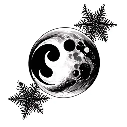 Moon And Snow