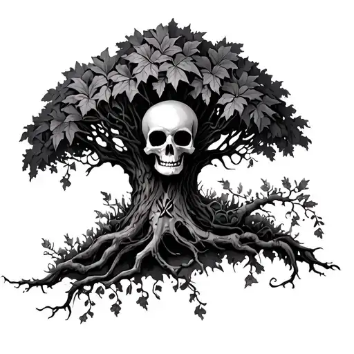 Skelton And Poison Ivy Tree