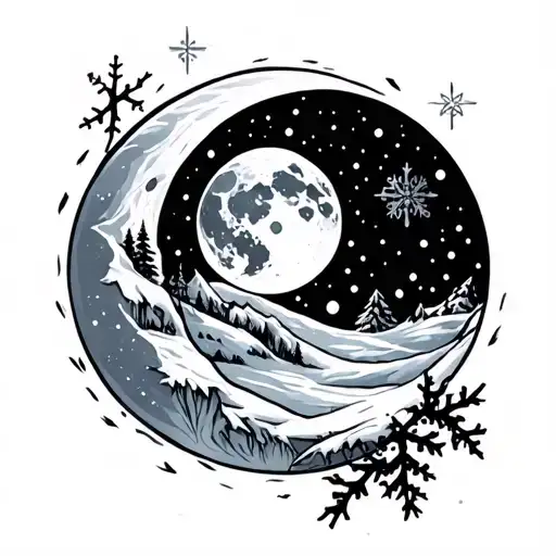 Snow And Moon