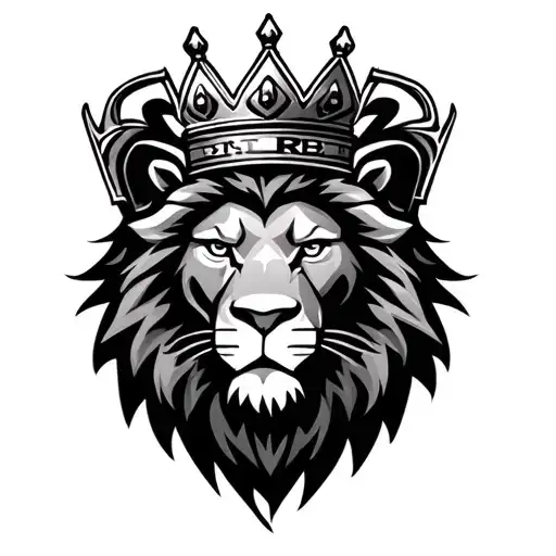 Rcb Team Logo Lion Wearing A Crown Aesthetic Design