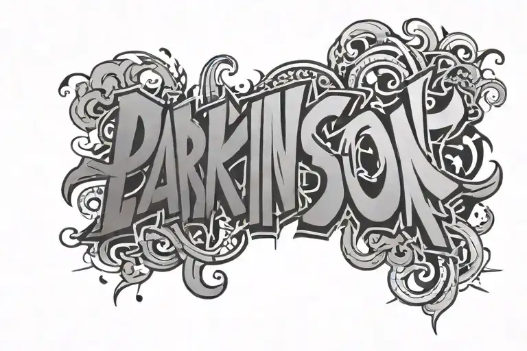 The Word Parkinsons In Graffiti Font