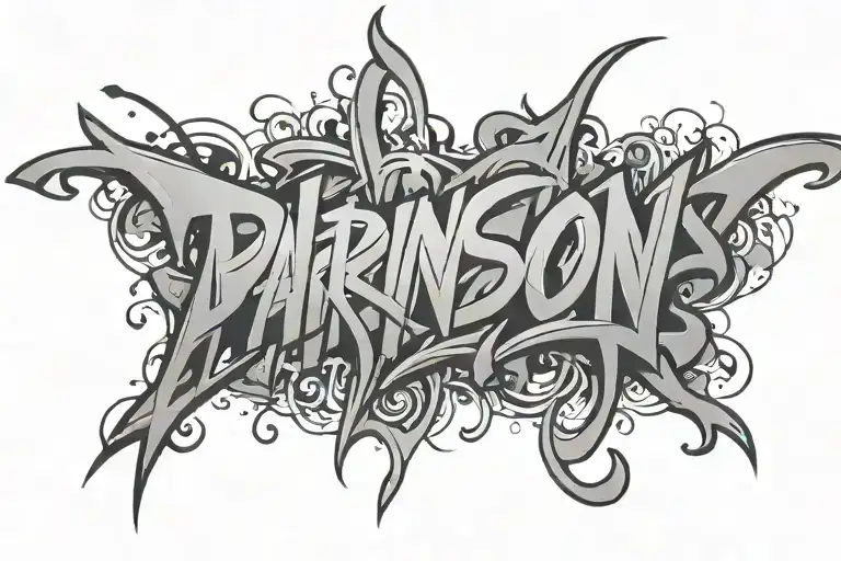 The Word Parkinsons In Graffiti Font The Letters