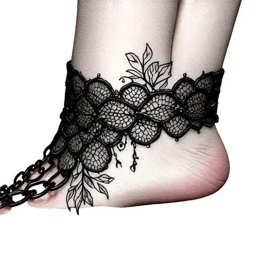 Bramble Lace Chain Ankle Bracelet