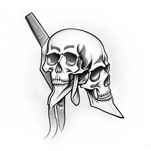 Grim Reaper And Skull