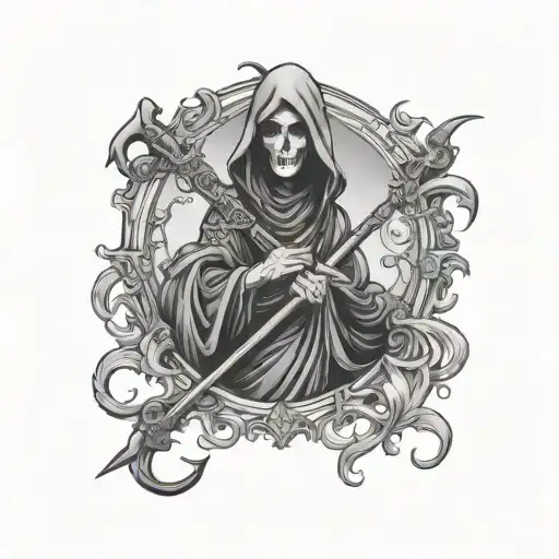 Pretty Female Grim Reaper