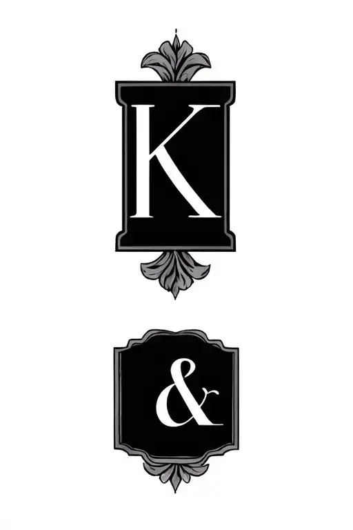 Initials K & V
