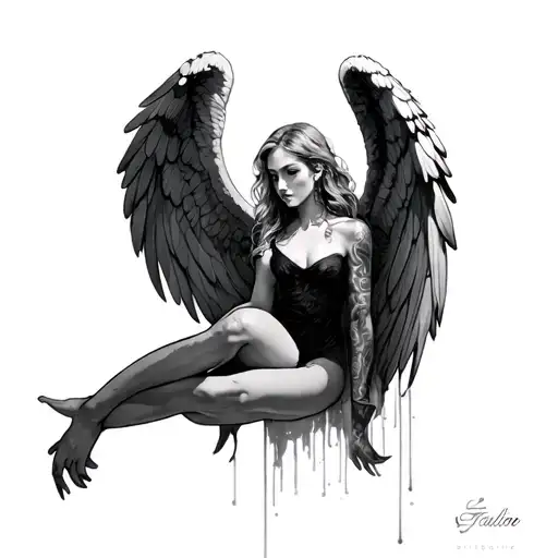 A Female Fallen Angel