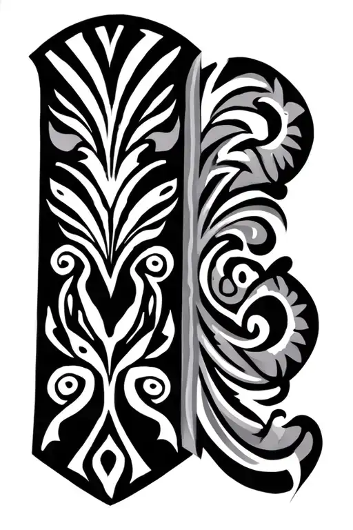 Armplate Roman Polynesian Tribal Patterns