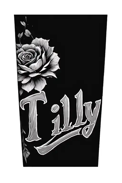 The Name Tilly In Lettering Tattoo Just The Name